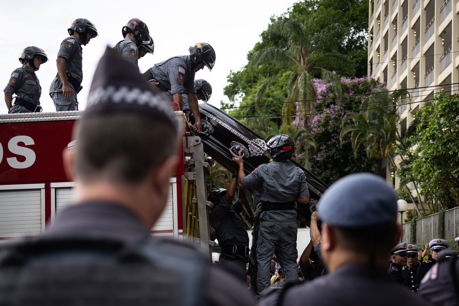 Las fotos del entierro de Pelé