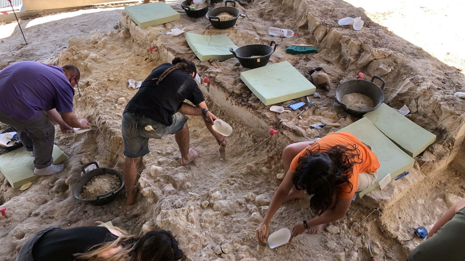Trabajos durante la campaña de excavación.