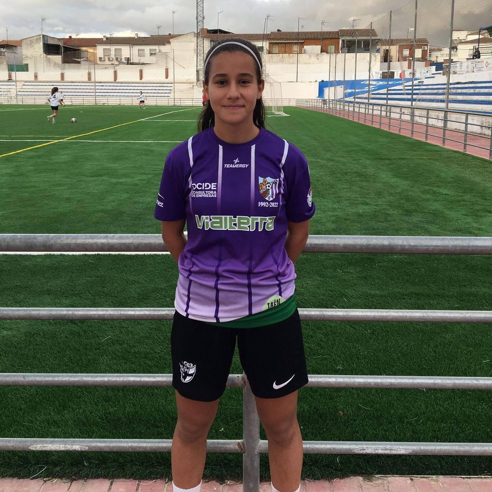 Ana María Martos, con la camiseta del Atlético Jaén.