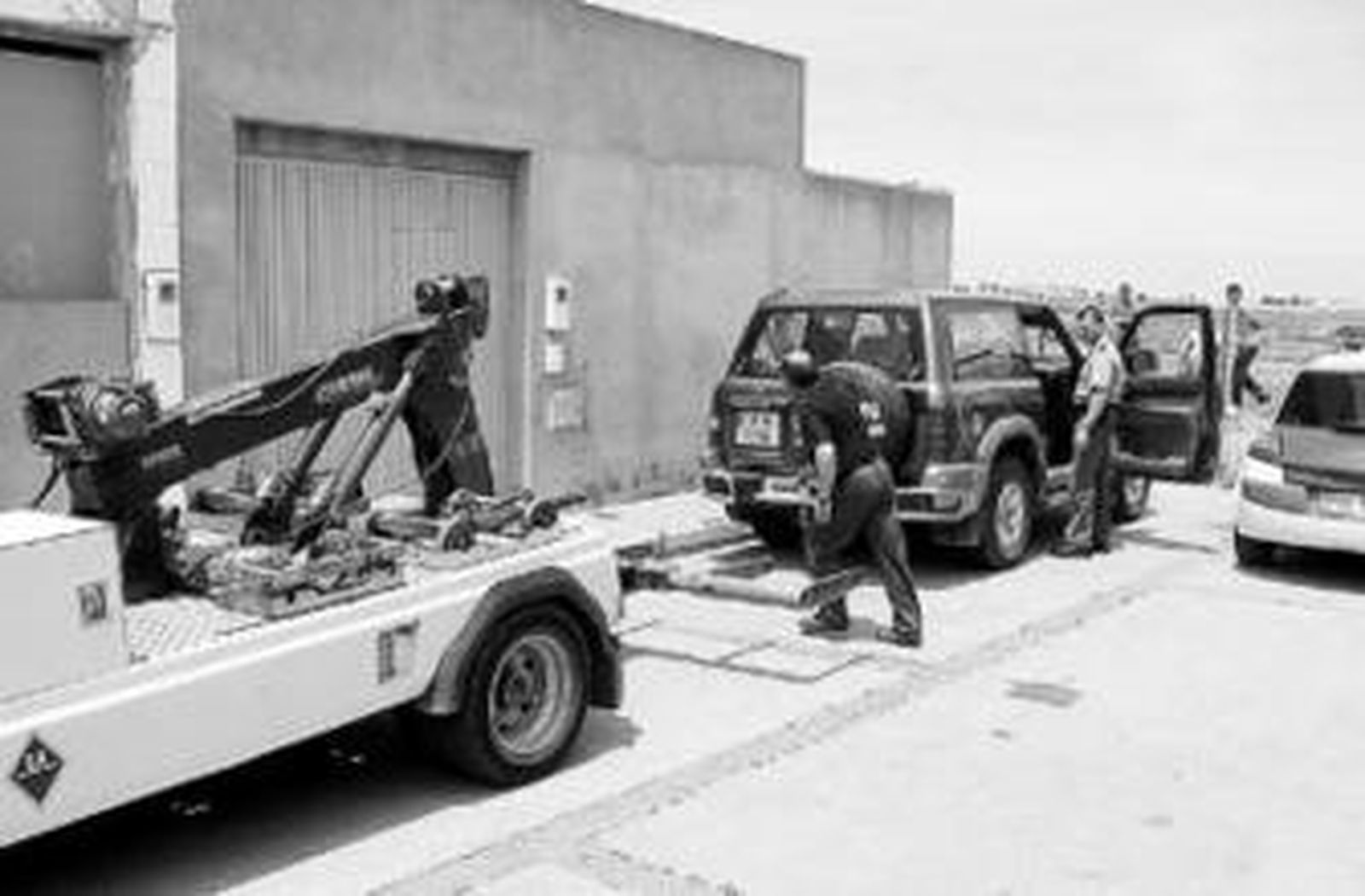 El vehículo que fue intervenido por la Guardia Civil.