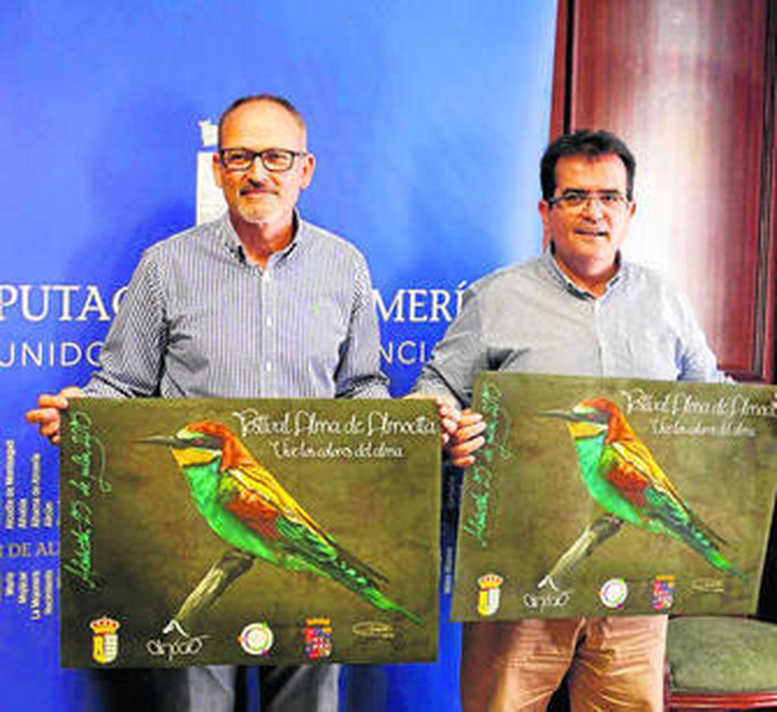 Francisco García, alcalde de Almócita con Antonio Jesús Rodríguez, diputado de Cultura.