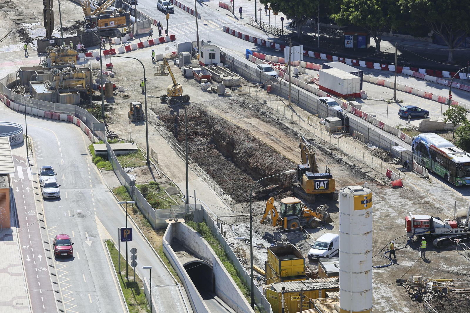 Fotos de los restos arqueológicos encontrados en la obra del Metro de Málaga