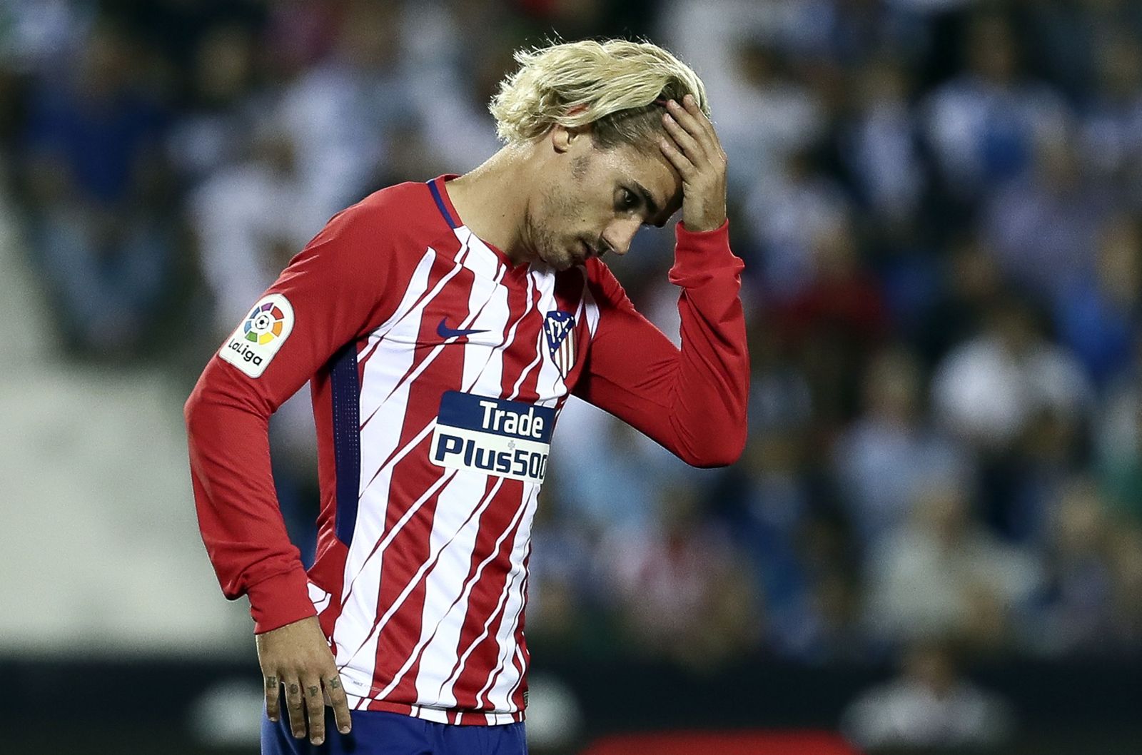 Griezmann, en un partido con el Atlético.