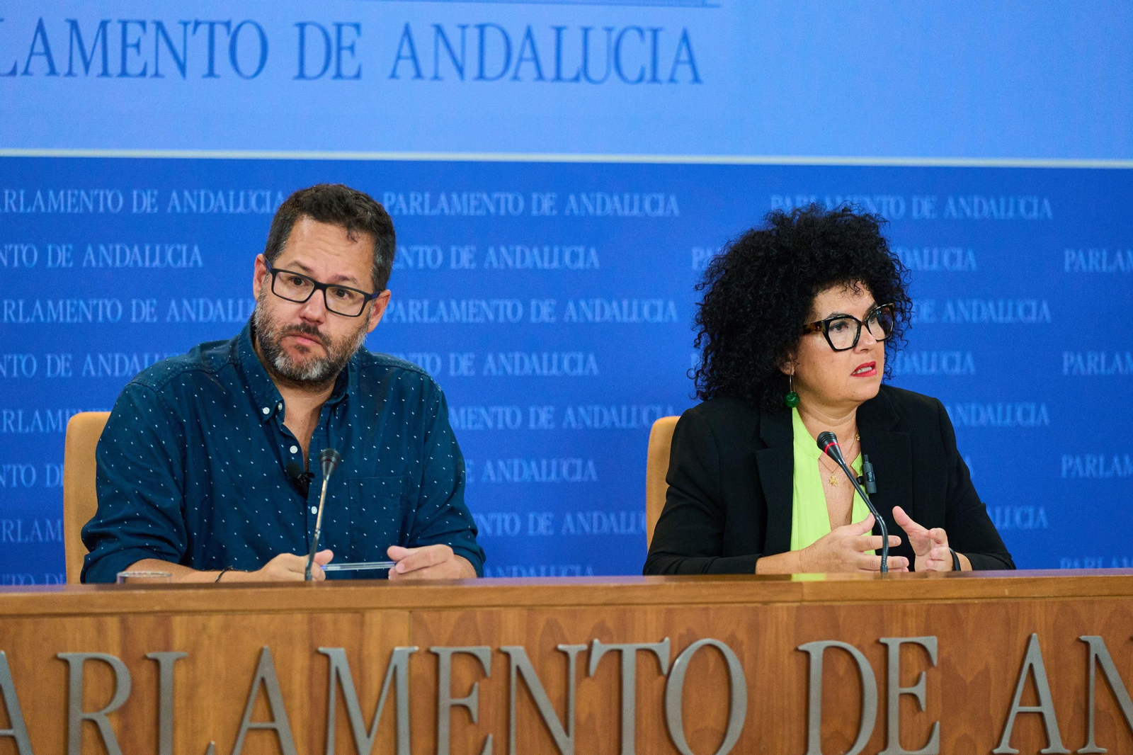 José Ignacio García y Maribel Mora, diputados de Adelante Andalucía. José Ignacio García y Maribel Mora, diputados de Adelante Andalucía.