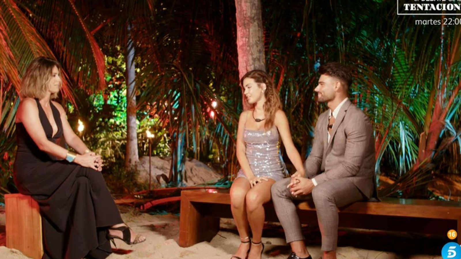 Sandra  Barneda, con Melodie y Beltrán, el soltero con el que finalmente se fue ella.