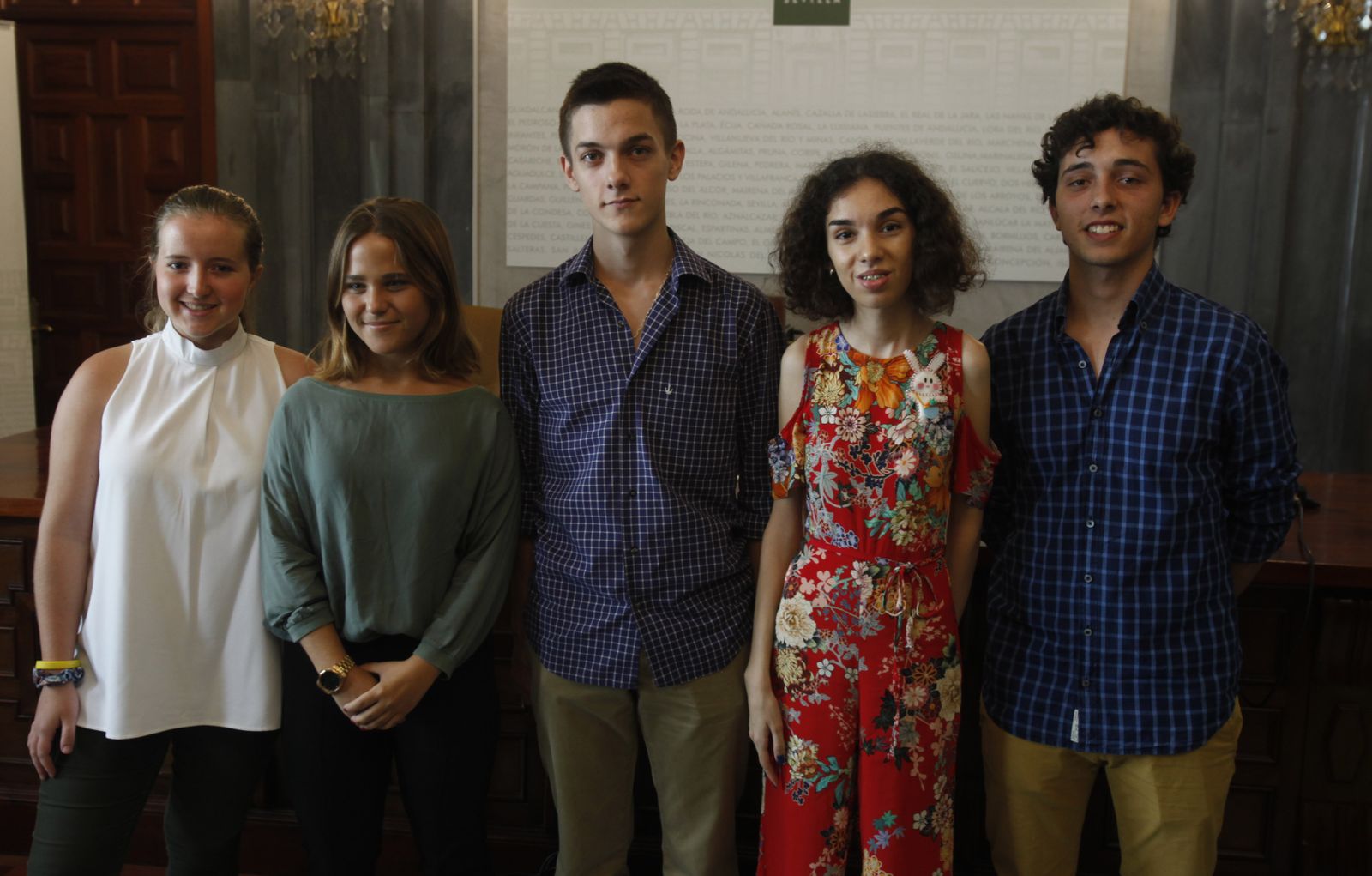 Lucía del Trigo, Lola Arredondo, Alonso Schlatter, Ana Isabel Monje y Carlos Fernández.