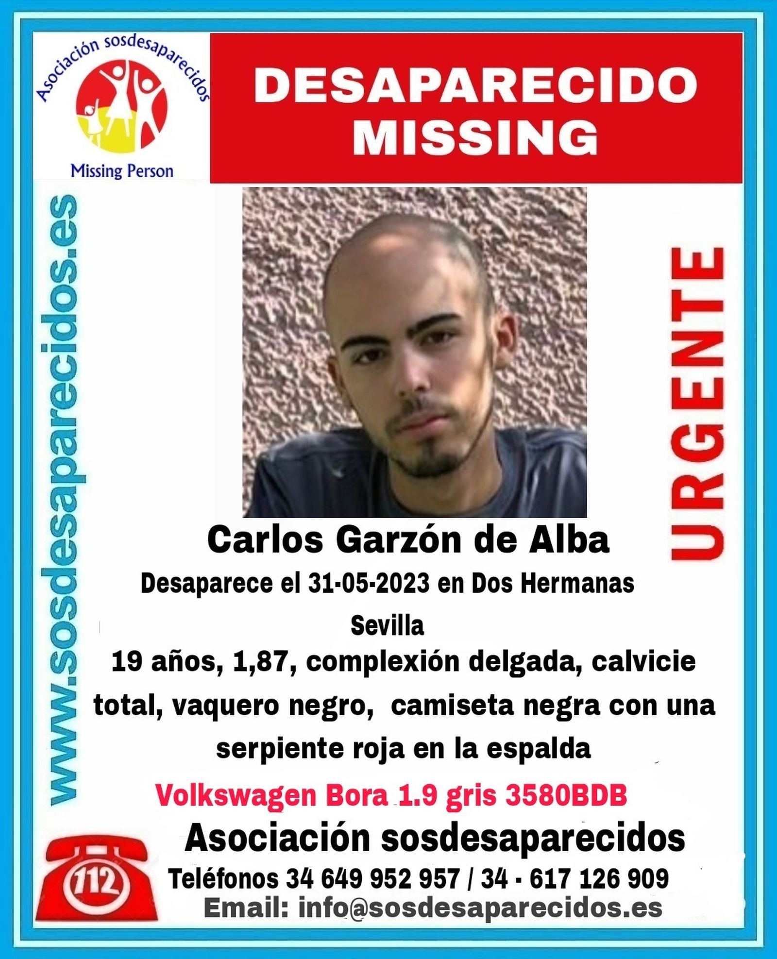 Buscan a un joven desaparecido en Dos Hermanas