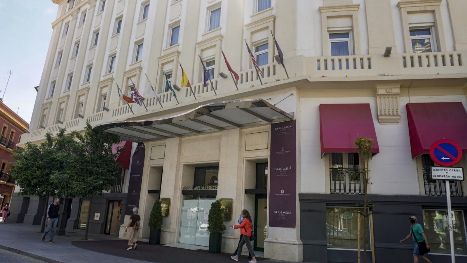 La fachada del hotel, catalogado como monomento, se conserva.