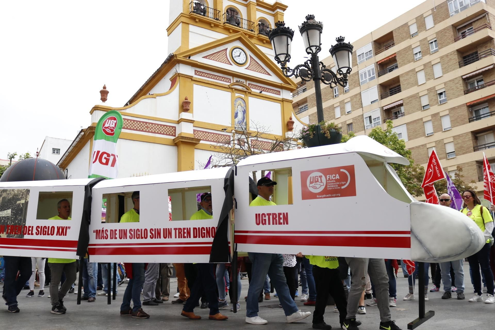 La manifestación por el Día del Trabajador en La Línea