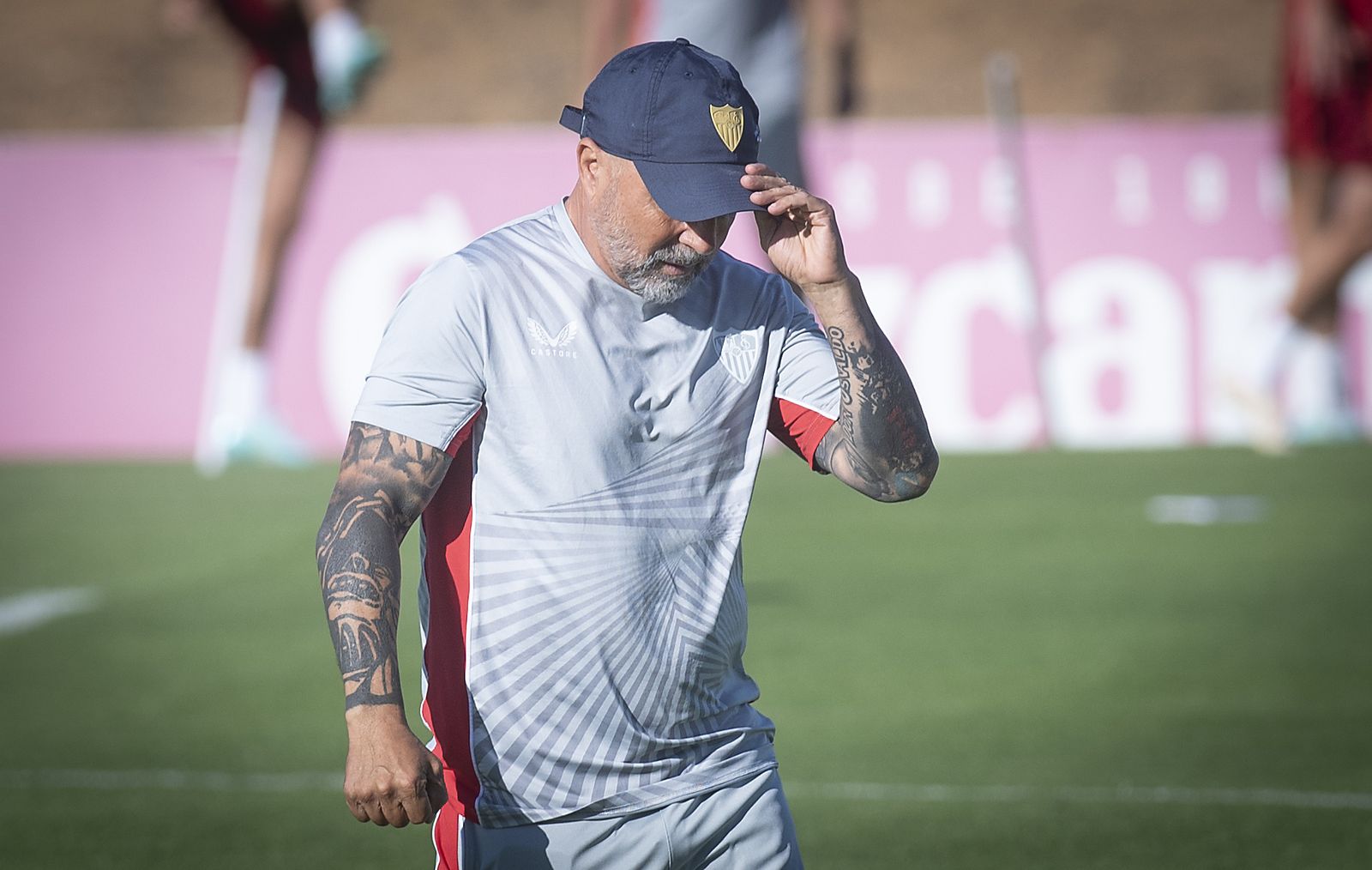 Sampaoli, en un entrenamiento.