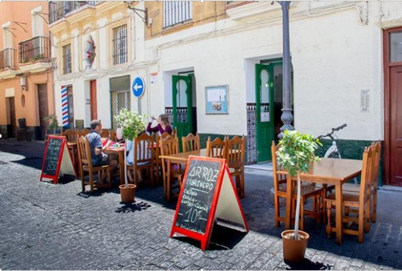 Imagen de la terraza del bar Grimaldi.