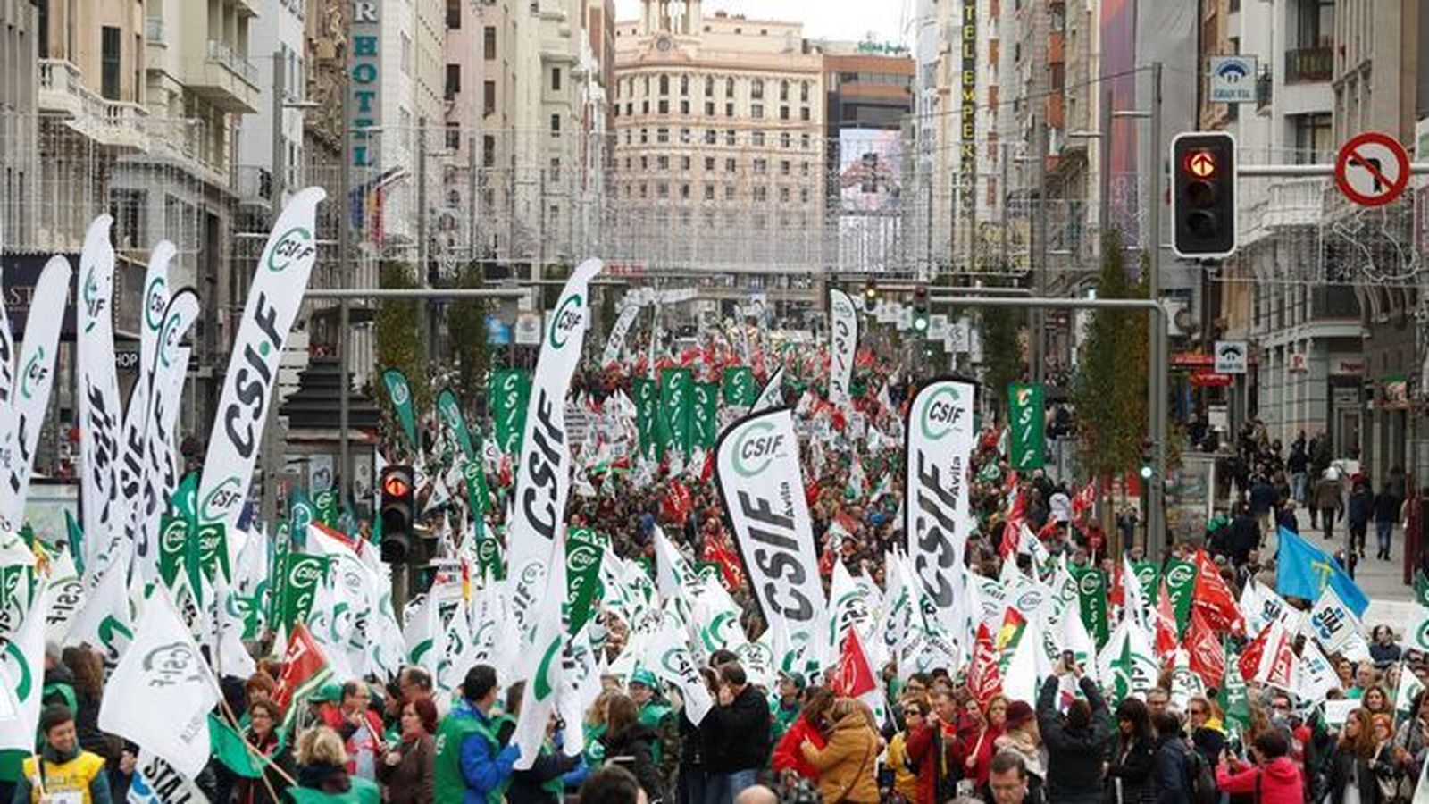 Manifestación de los funcionarios de justicia en Madrid