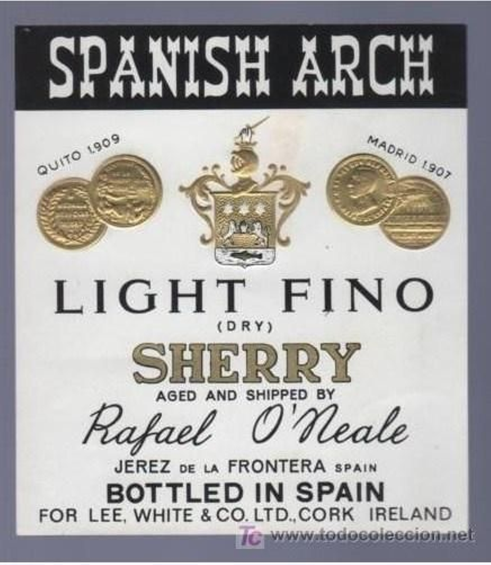 Spanish Arch, etiqueta de las bodegas O´Neale. Spanish Arch, etiqueta de las bodegas O´Neale.