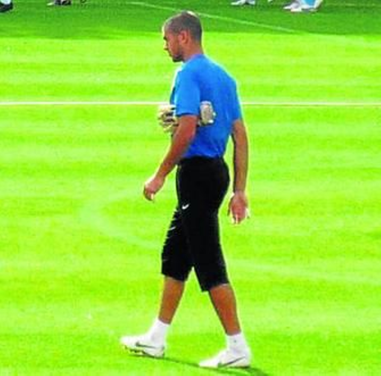Rubén, durante un entrenamiento en Campoamor.