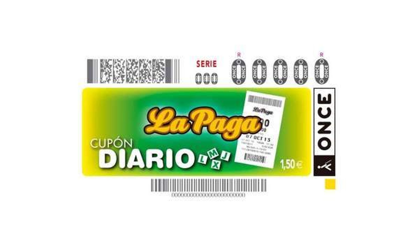 Ejemplar de un cupón diario con La Paga.