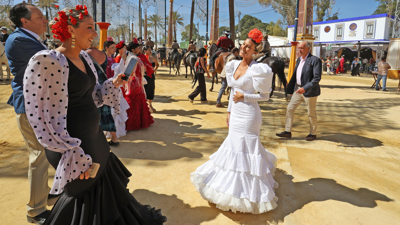 Imágenes del ambiente el miércoles en la Feria de Jerez 2024