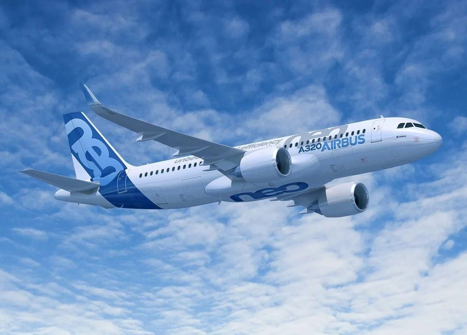 Uno de los aviones A320 de Airbus en un a imagen promocional de la compañía