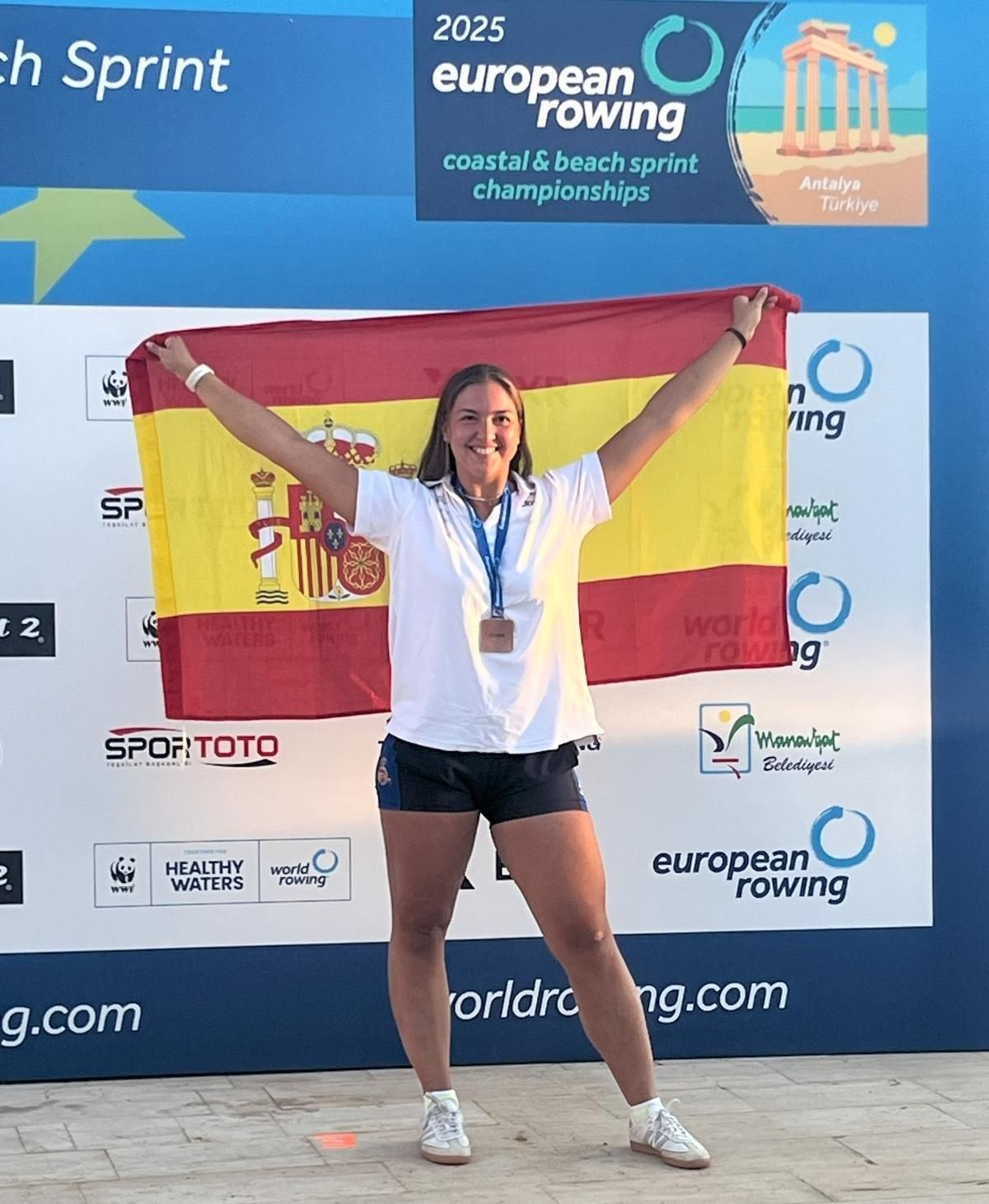 Tres medallas malagueñas en  el Campeonato de Europa de remo de mar