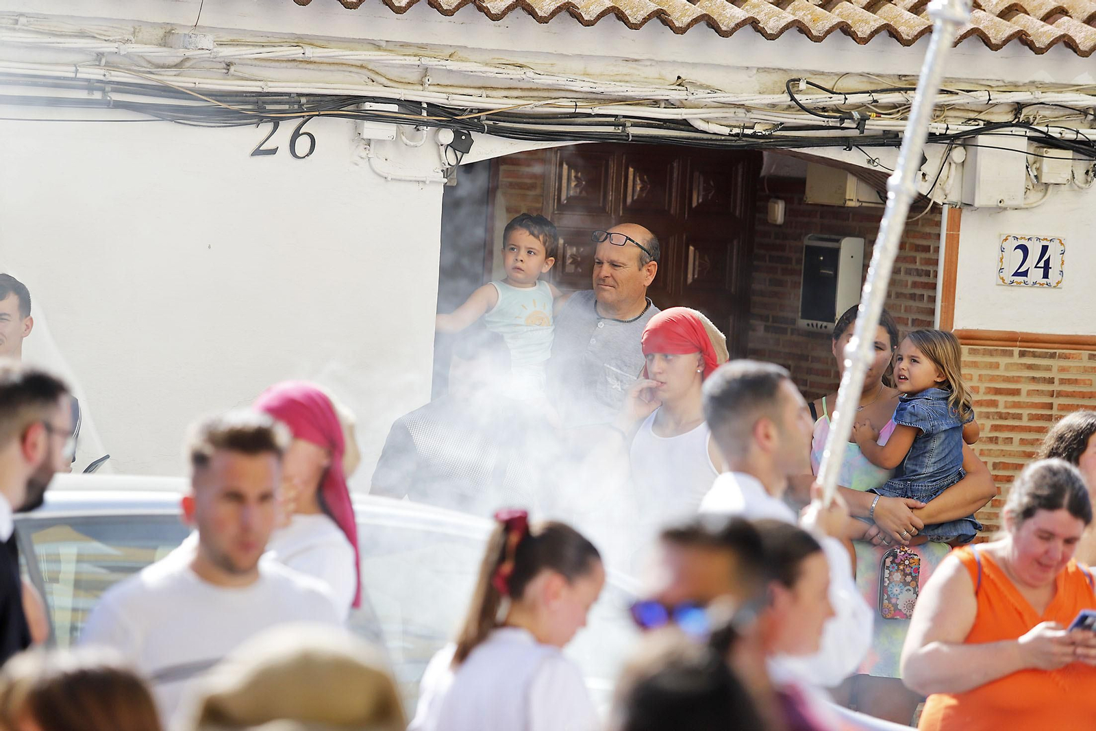 Imágenes de la procesión de San Francisco de Asís por las calles de Pérez Cubillas