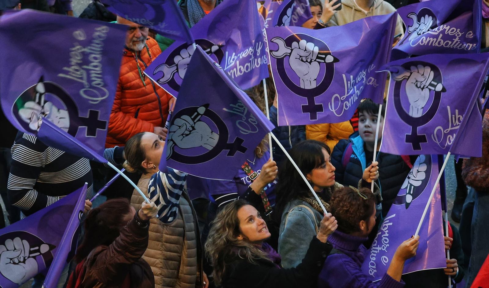 La manifestación del 8-M en Málaga, en fotos