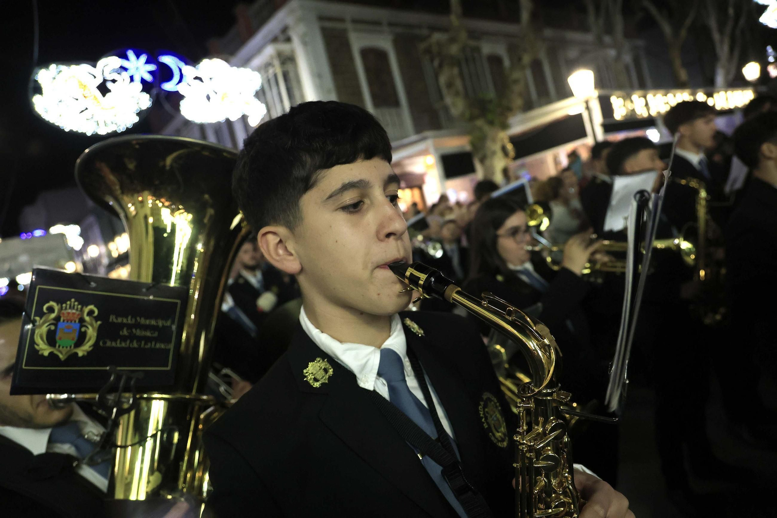 Fotos del encendido del alumbrado navideño en La Línea
