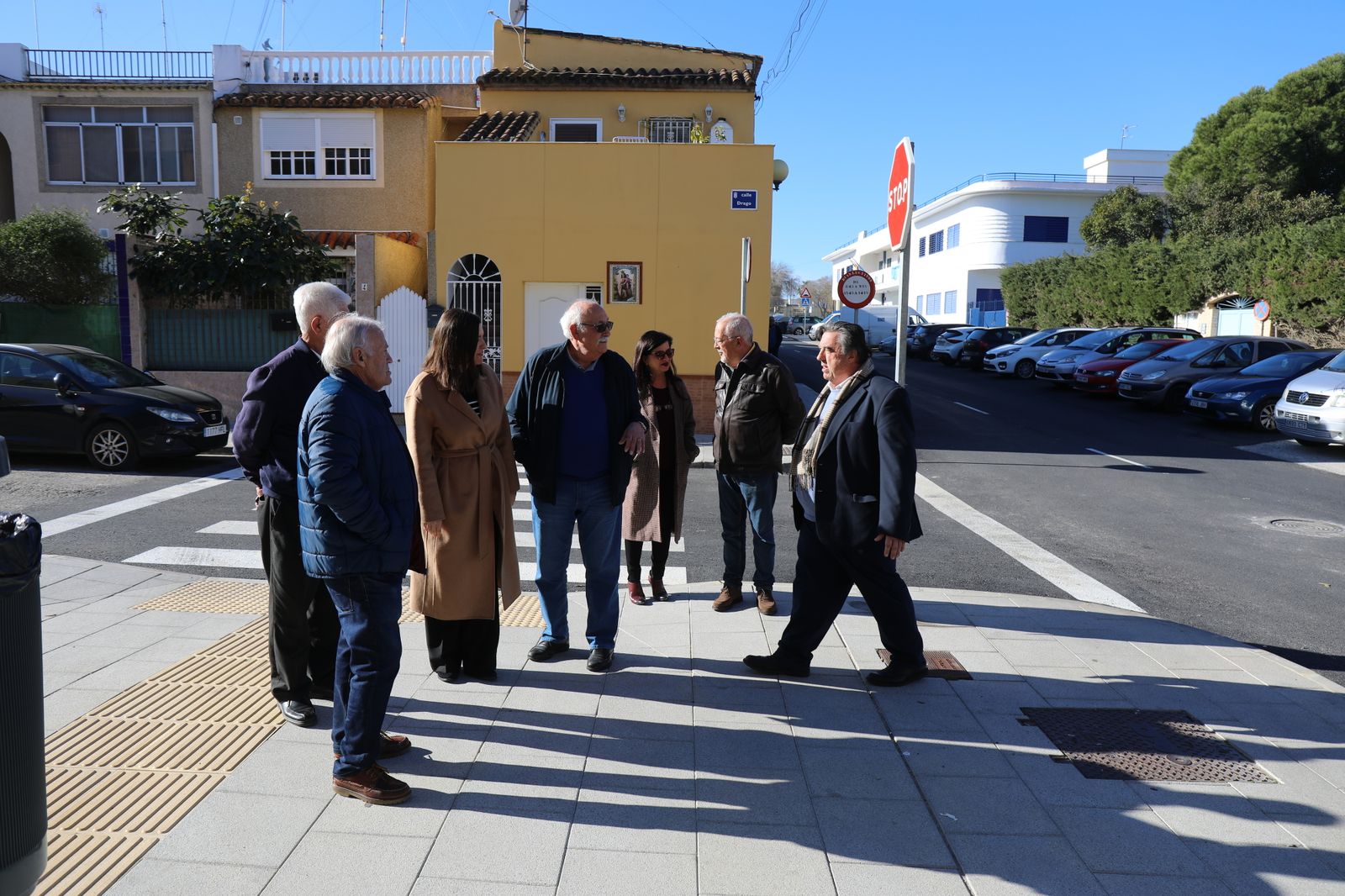 Visita a las obras de la calle Rábida.