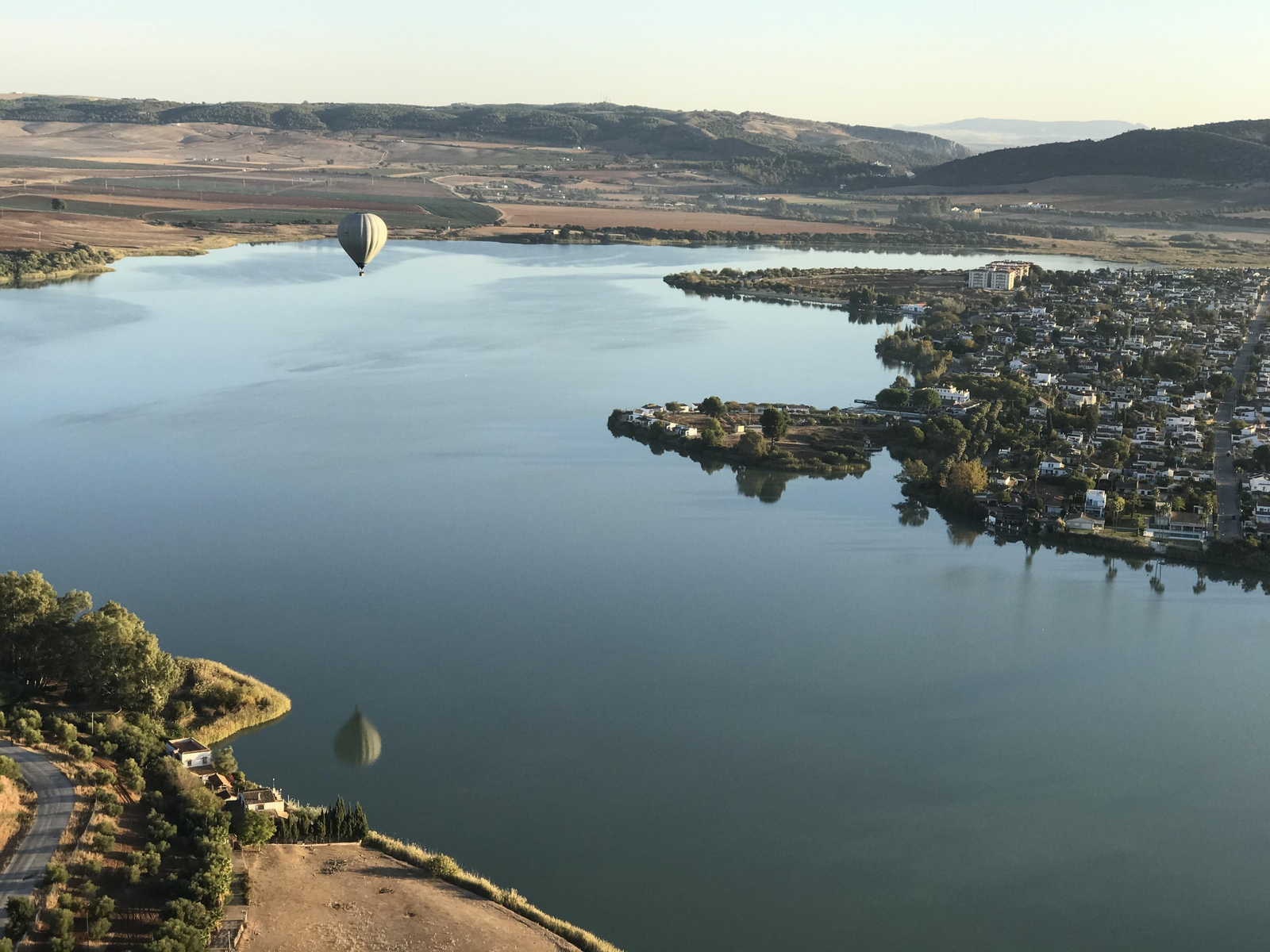 El embalse de Arcos, visto desde el aire.