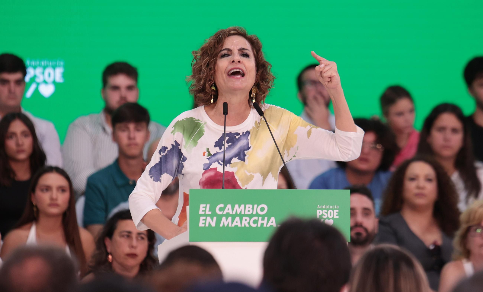 Acto de Montero, este sábado en Jerez.