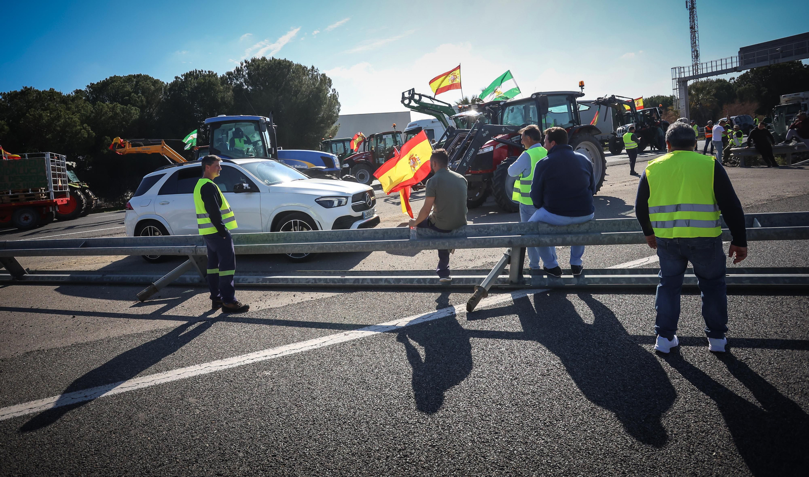 Jerez colapsado por la protesta de agricultores vy ganaderoa
