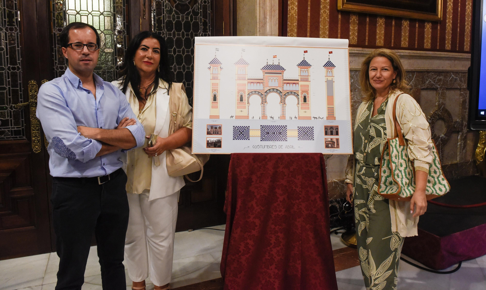 La presentación de la portada de la Feria de Sevilla 2024, en imágenes