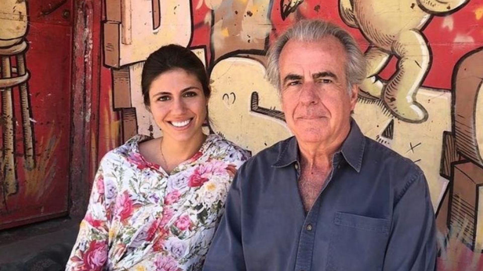 Con su padre, Fernando Portillo.