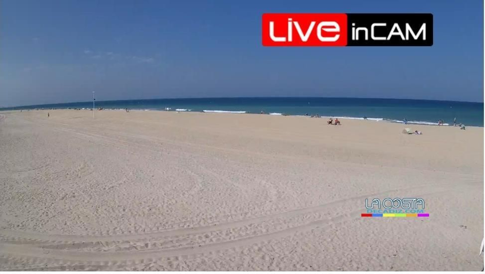 Captura de pantalla de una de las webcams instalada en la playa de Camposoto.