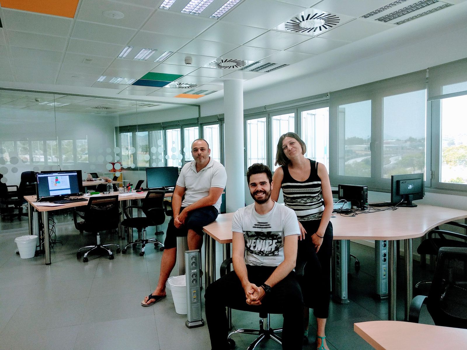 Miembros de Esco Eficiencia Energética, empresa que está siendo acelerada en La Farola (Málaga).