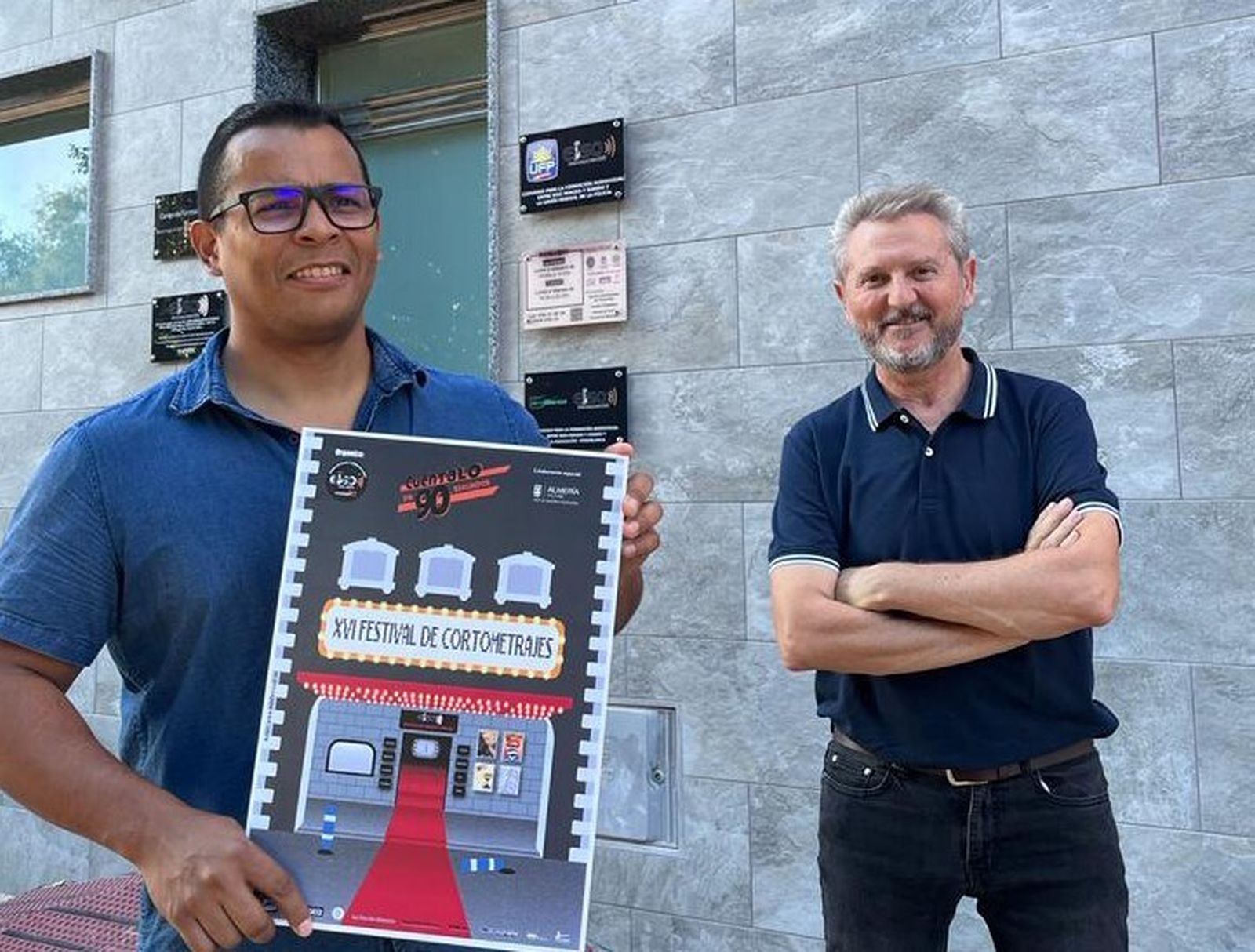 Simón Arturo Rondón junto a Luis Serrano, director de EISO.