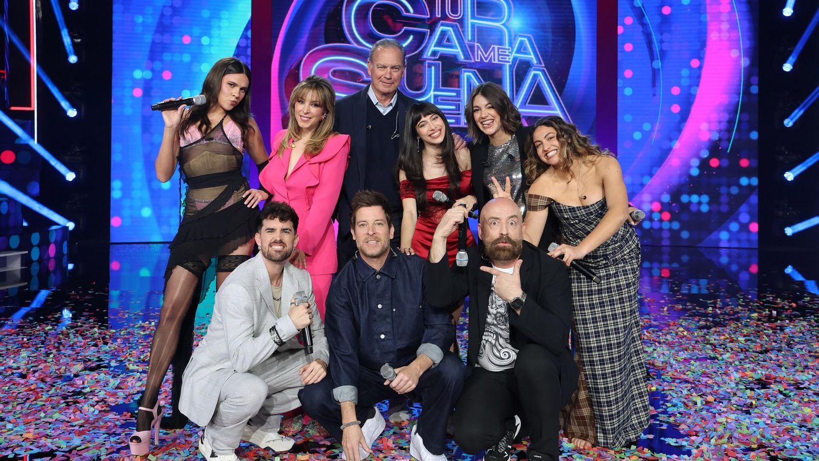 La foto de familia de la primera grabación de 'Tu cara me suena 12'