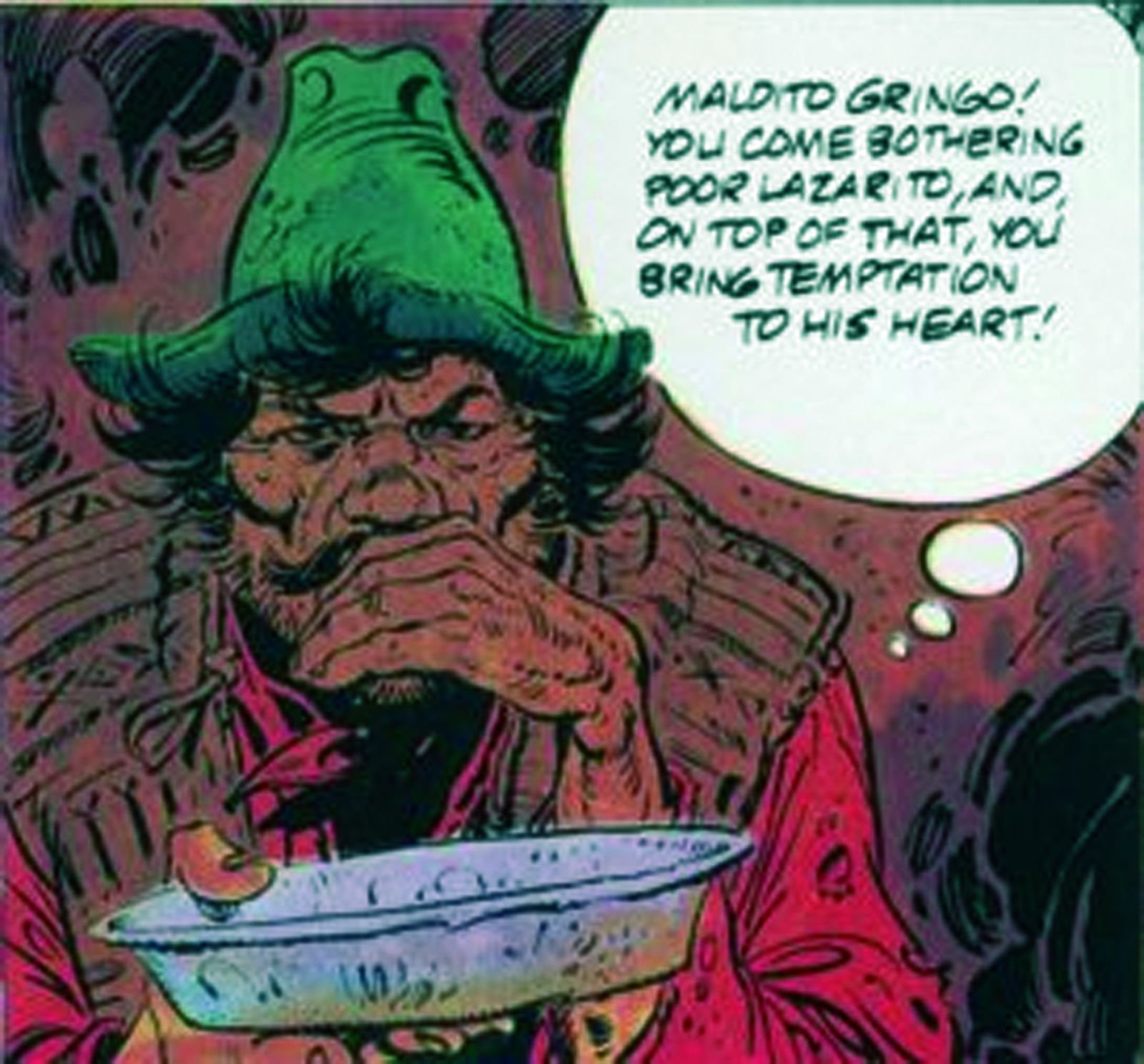 Lazarito, indigente mexicano, es protagonista, sin saberlo, del desenlace de la historia que protagoniza el Teniente Blueberry.