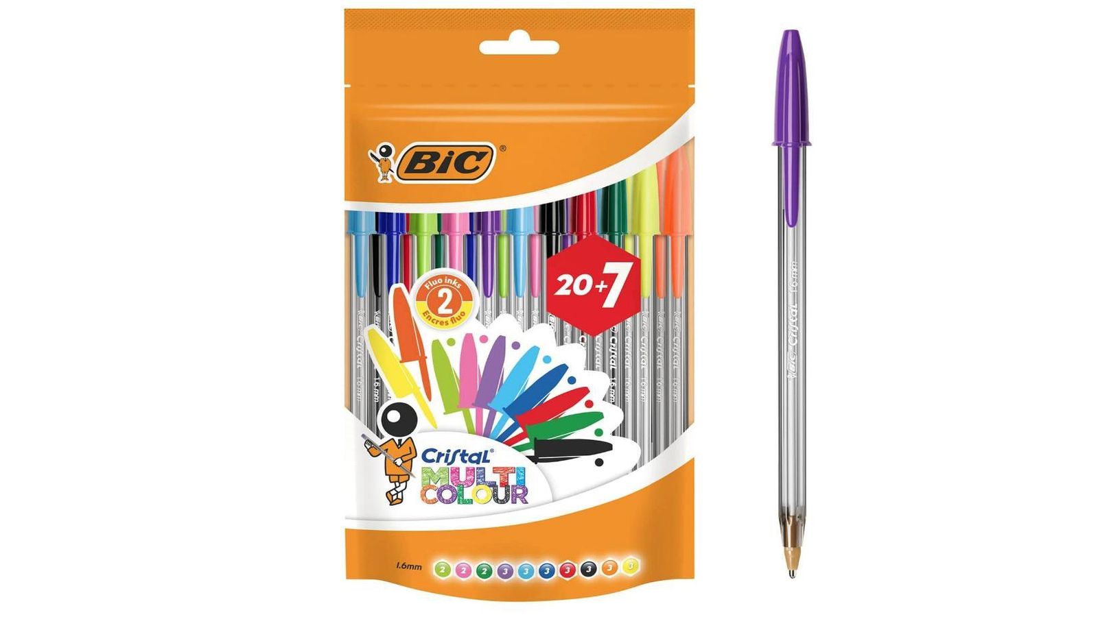 Pack 20+7 bolígrafos en diez colores