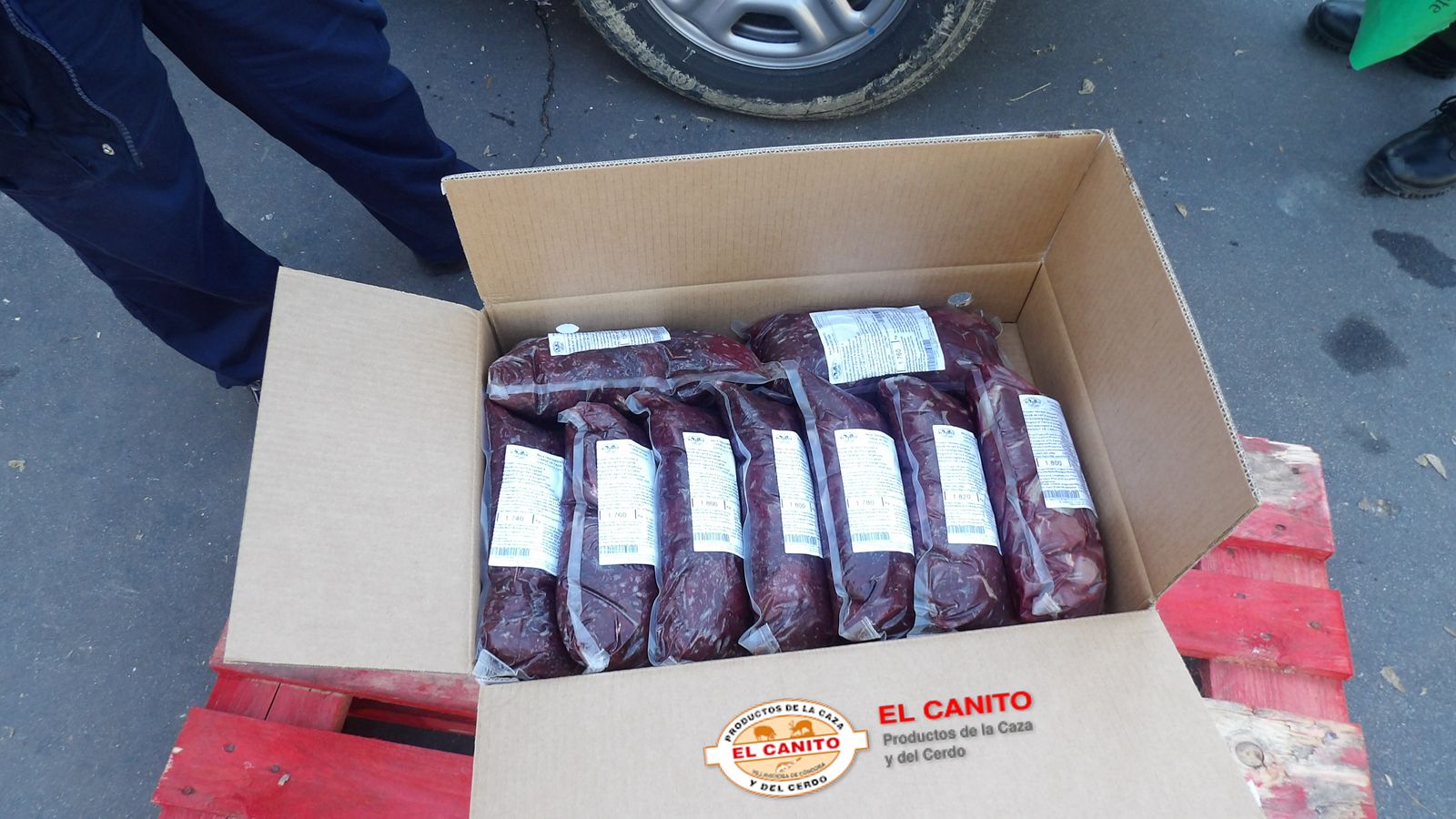 Parte de la carne donada.