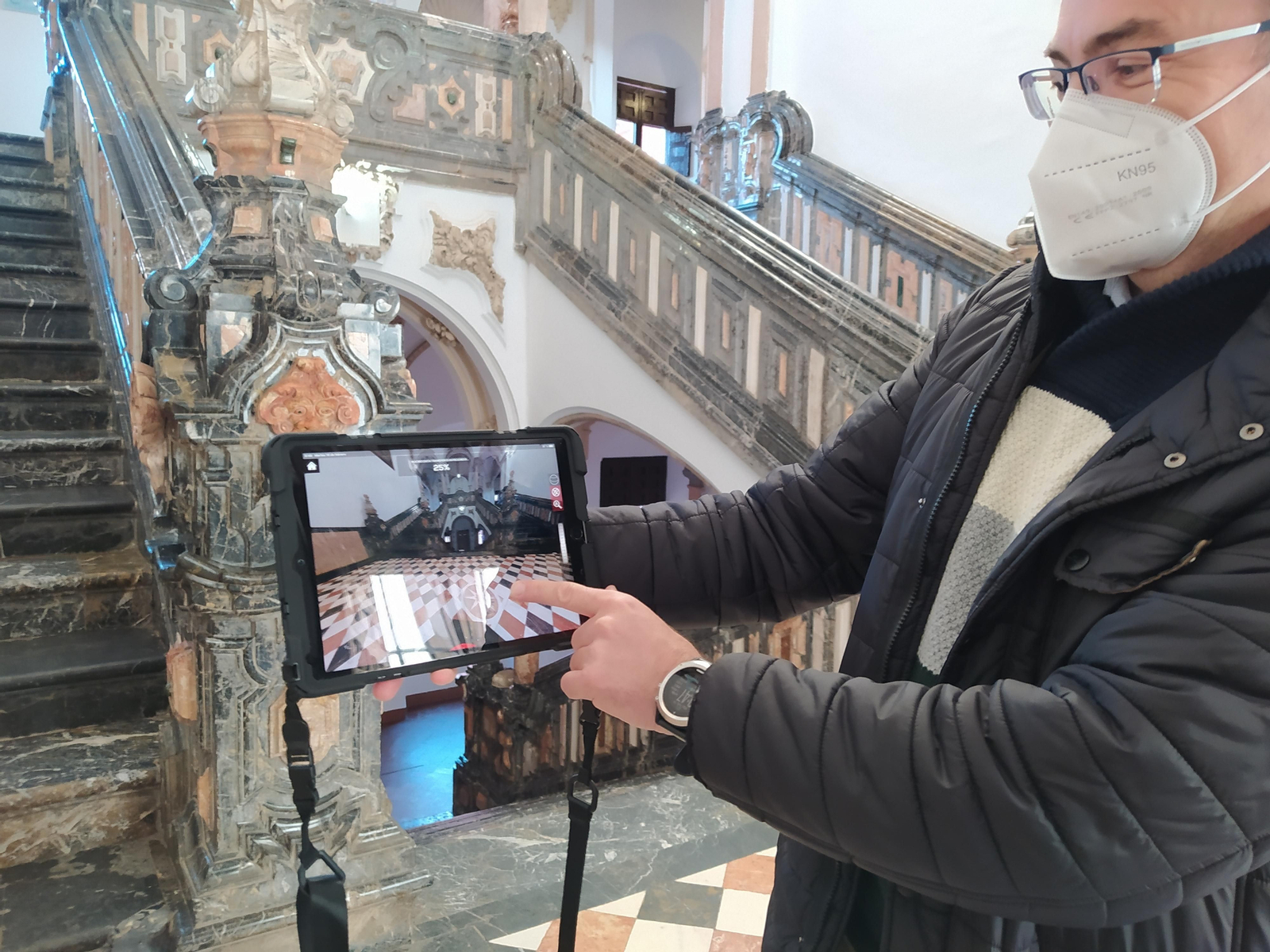 Escaneado de la escalera imperial del edificio en 3D.