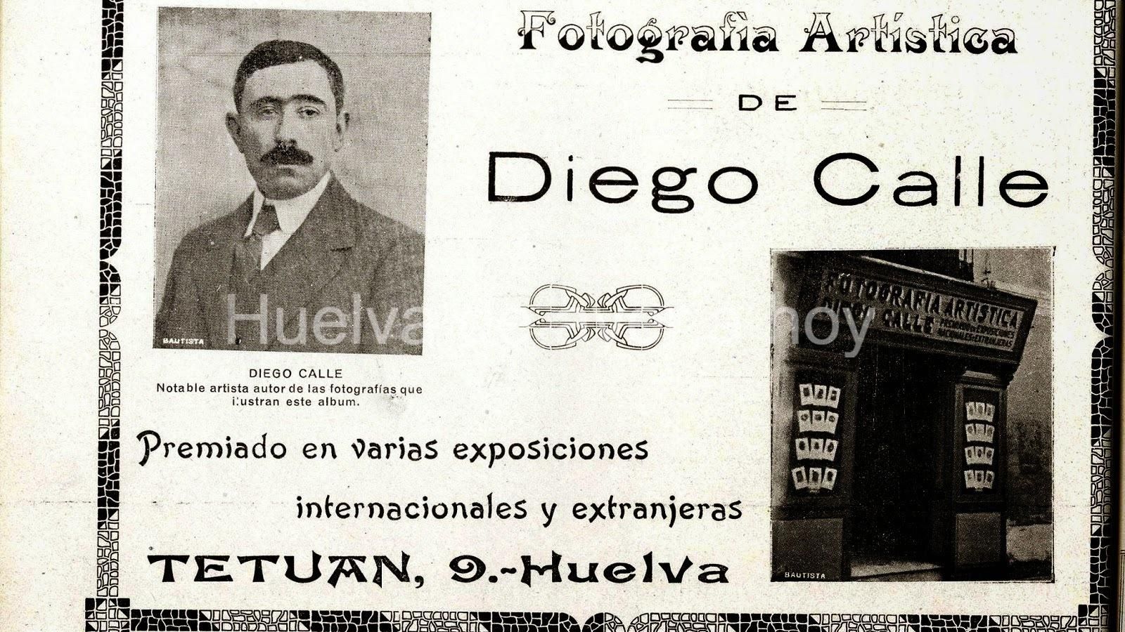 Anuncio publicitario de Diego Calle en su estudio de la calle Tetuán.