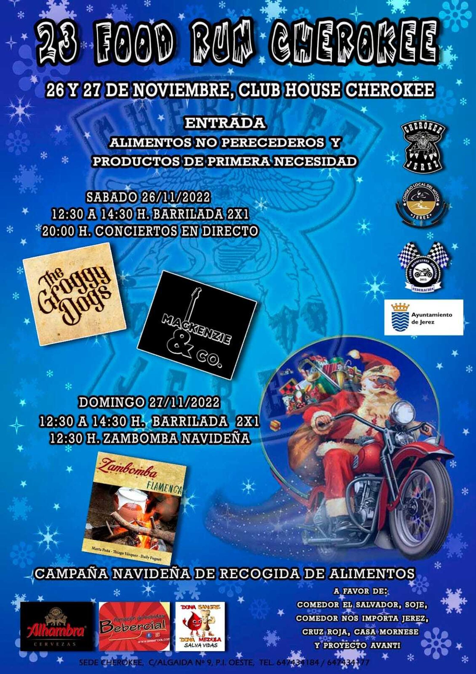 Acto solidario del MotoClub Cherokee