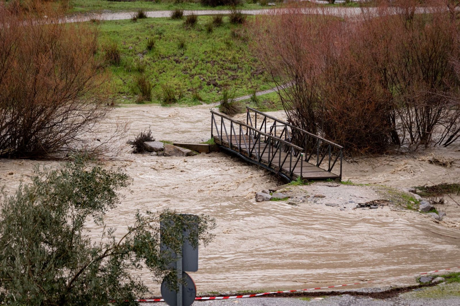 Imagen de las recientes inundaciones en el entorno de Dúdar.