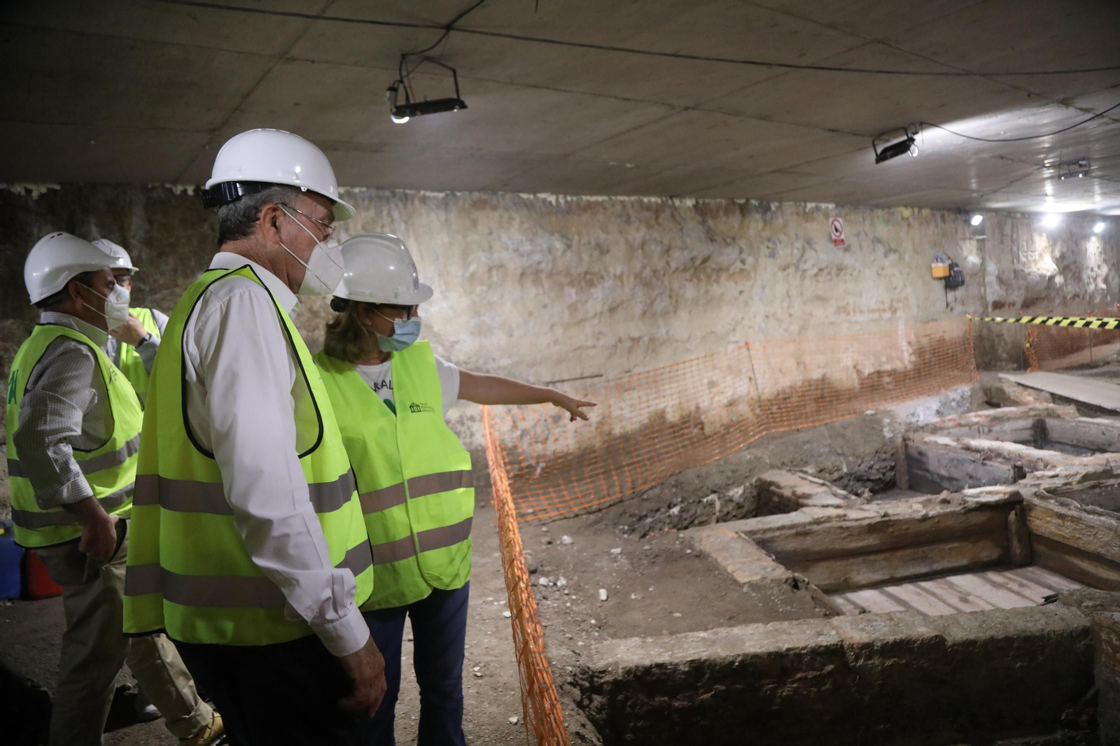 Fotos de la visita a las obras del Metro de Málaga.