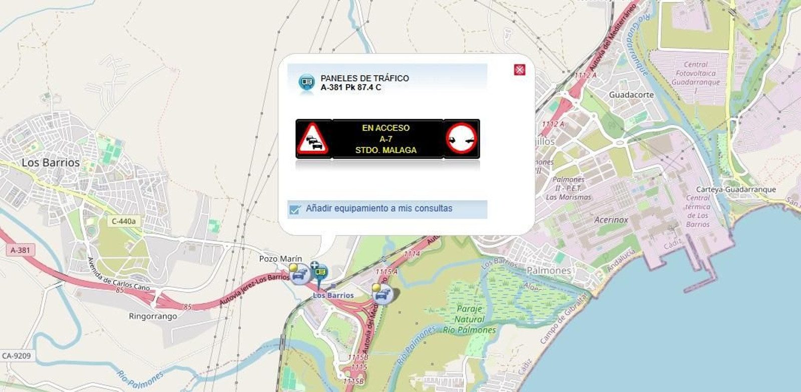 El aviso de la DGT sobre el colapso en la A-7.