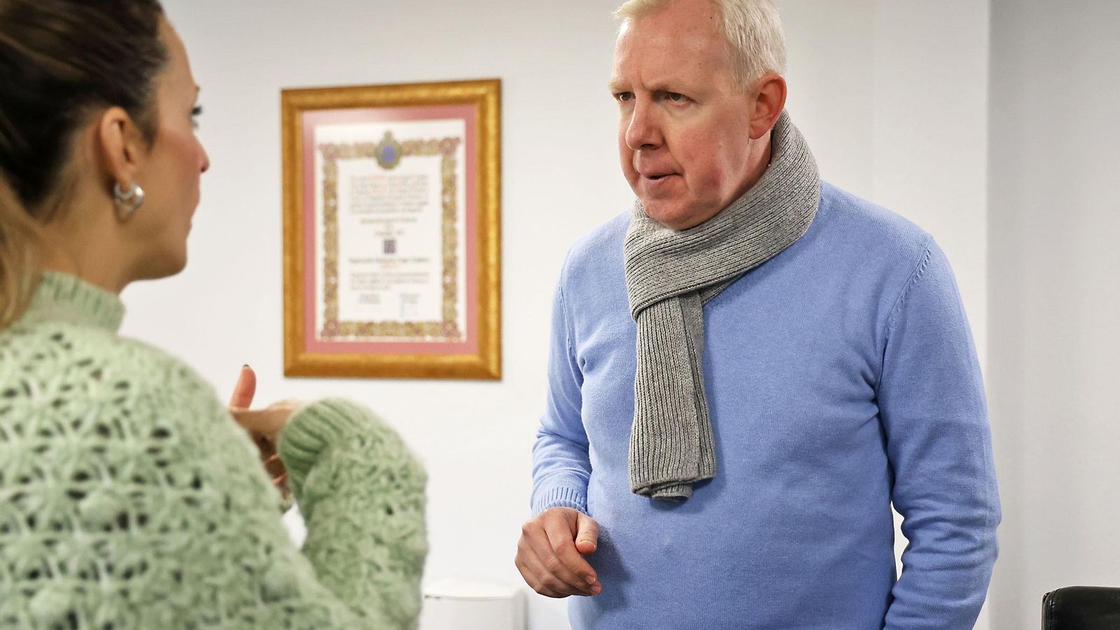 Daniel Guerra, director de La ONCE en Huelva, durante la entrevista para Huelva Información.