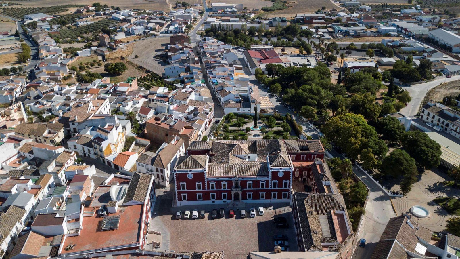 Vista del Palacio  Ducal de Fernán Núñez.