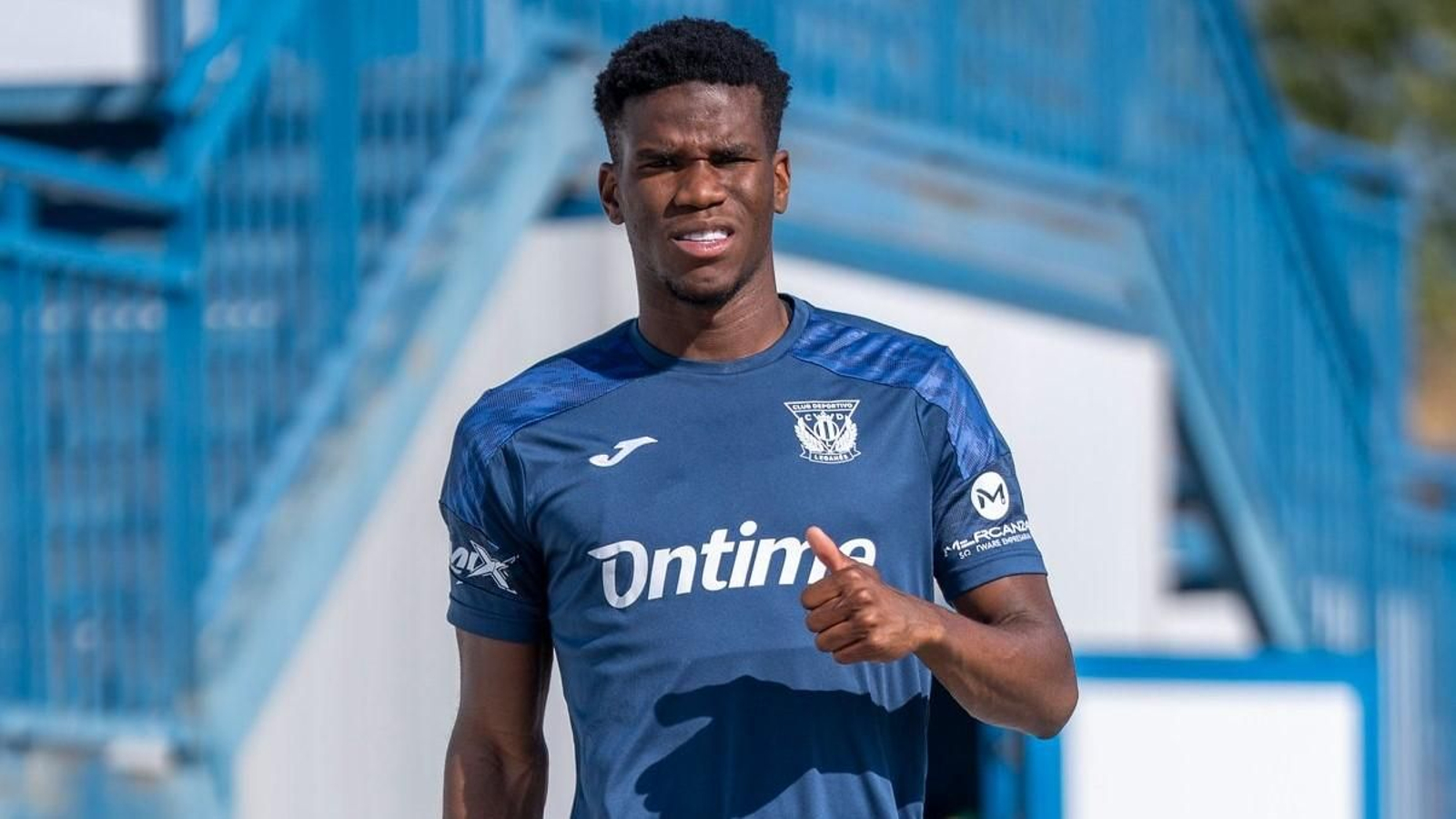 Marvel, en un entrenamiento del Leganés.