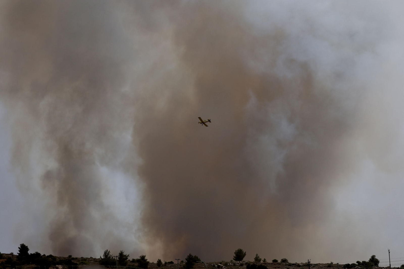 Las fotos de los incendios en las montañas de Jerusalén