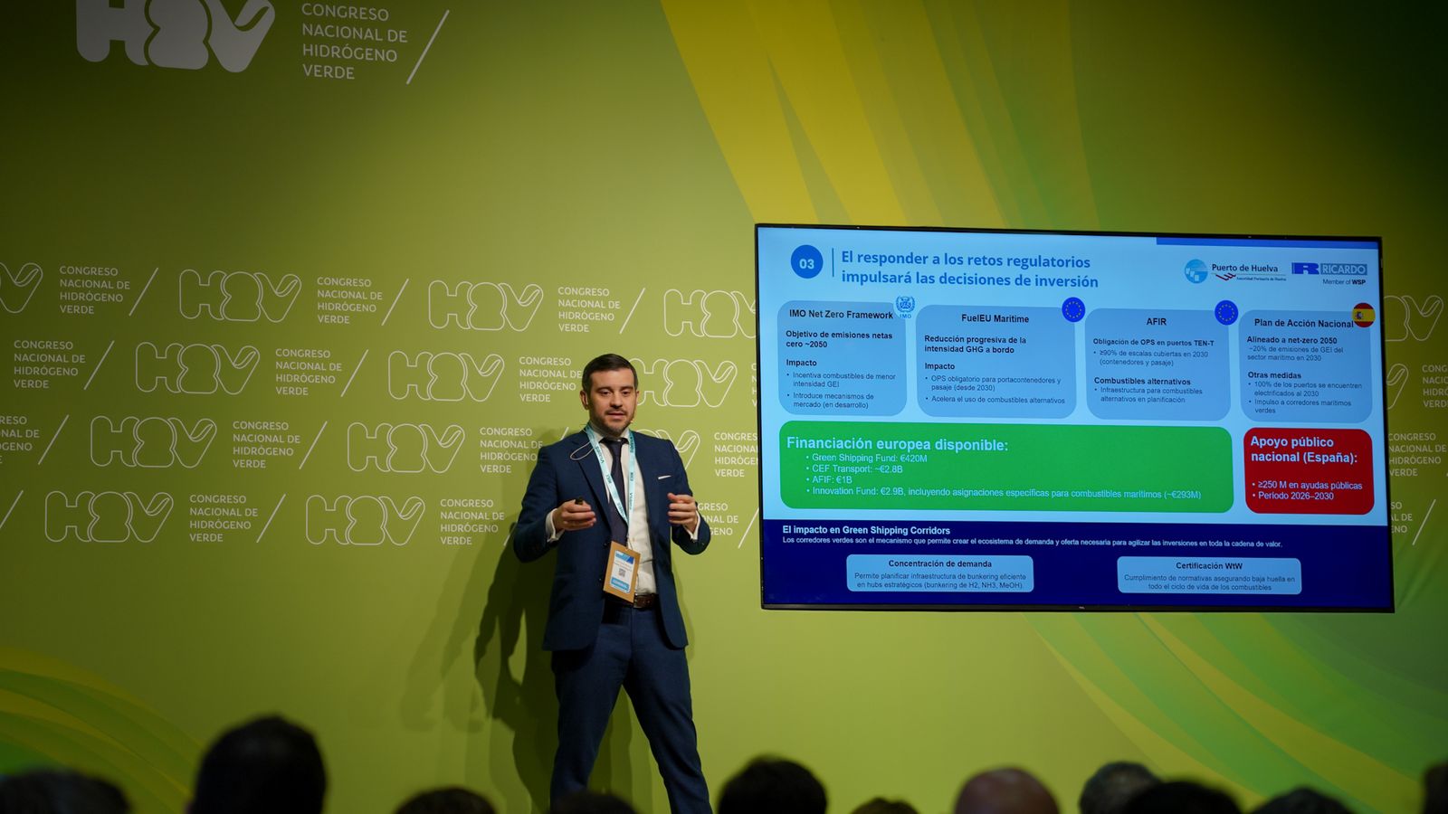 Ponencia del Puerto de Huelva durante las sesiones técnicas del Congreso H2V.