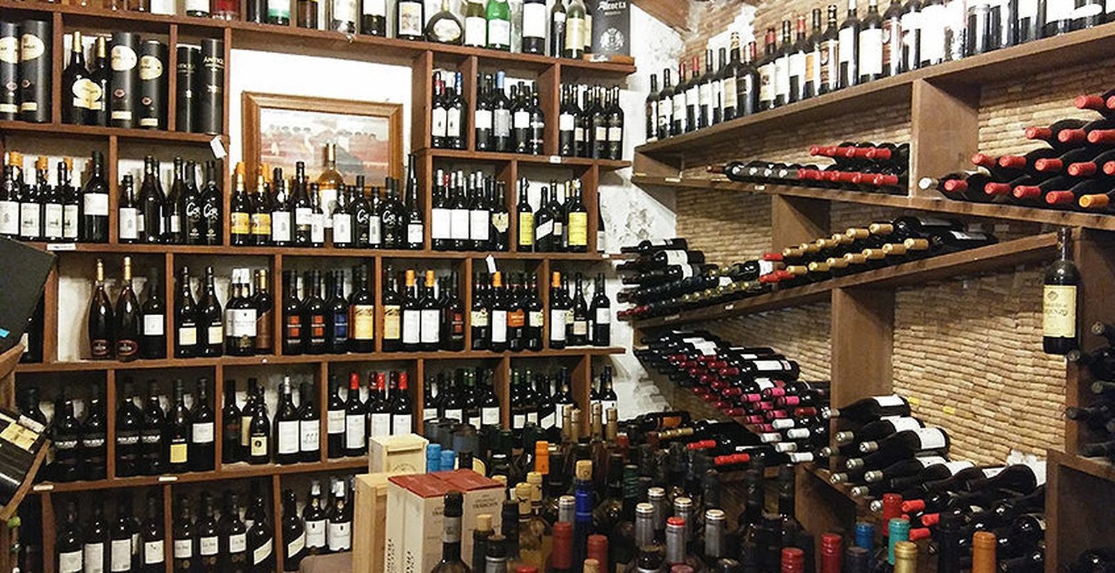 Bodega del restaurante La Carboná de Jerez.